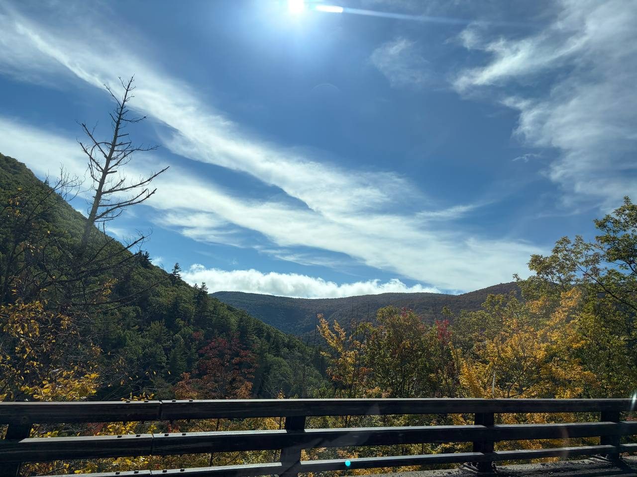 Autumn ridge view over the Catskills
