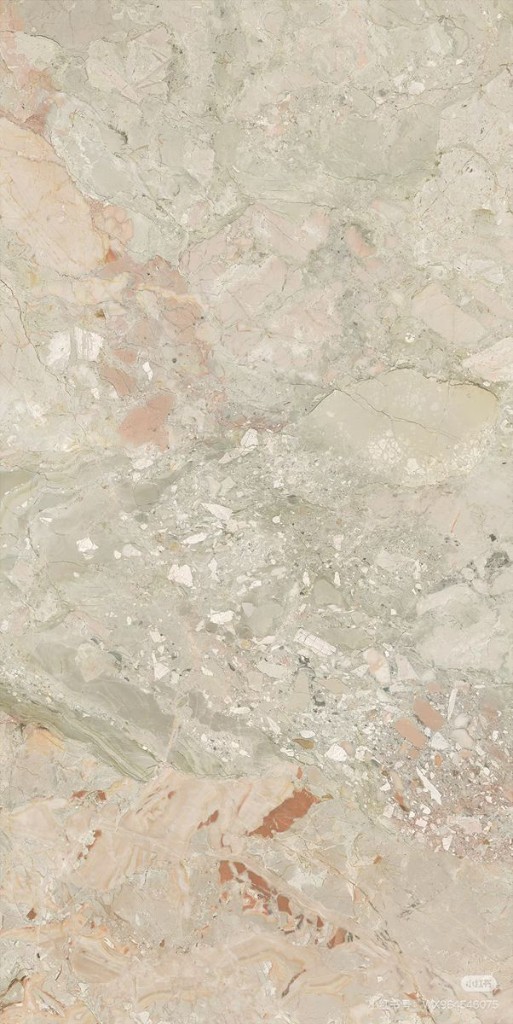 Green Terrazzo material close-up