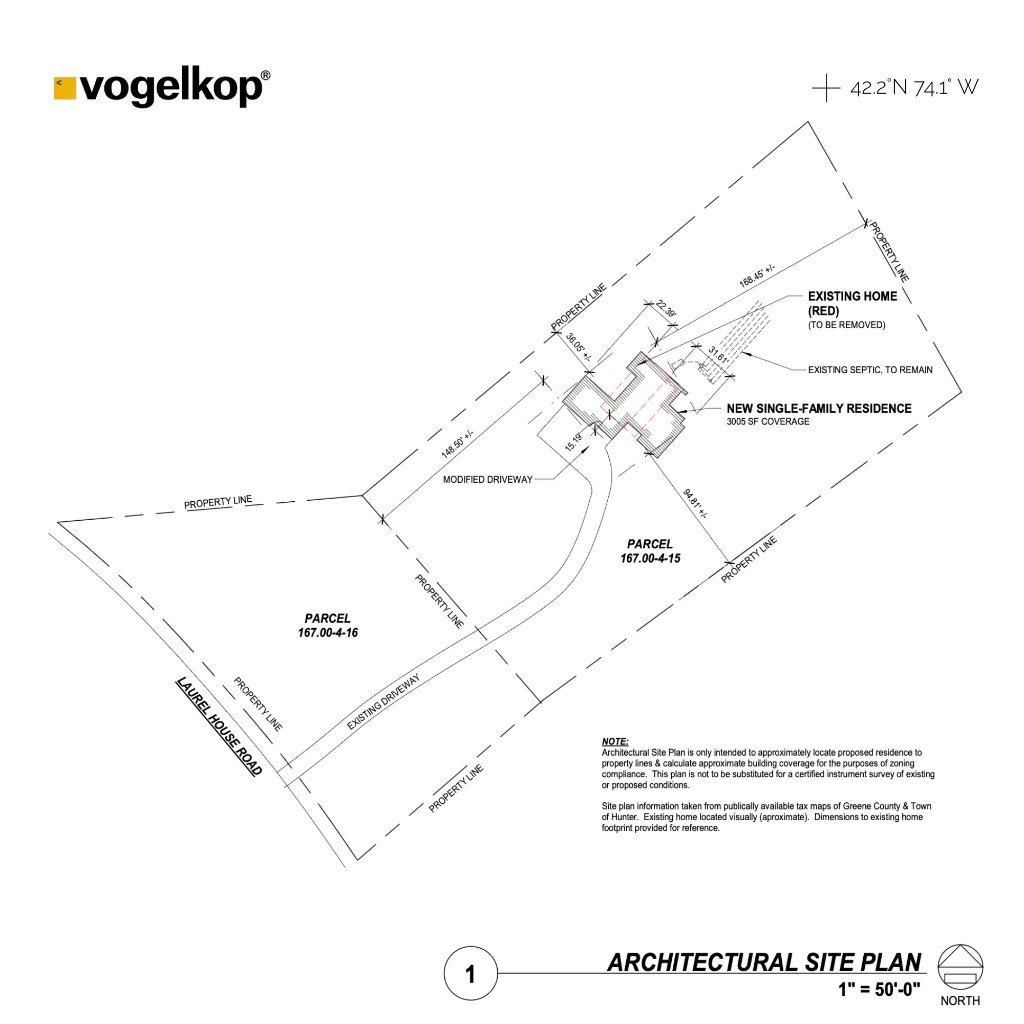 Site plan for Hunter House